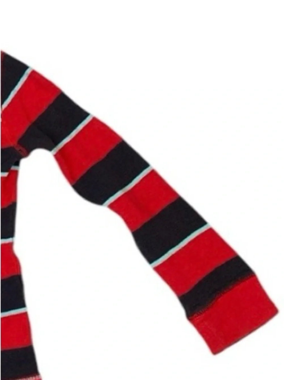OshKosh B’gosh Boys Size 5 Red Navy Striped Thermal Shirt Long Sleeve Cotton